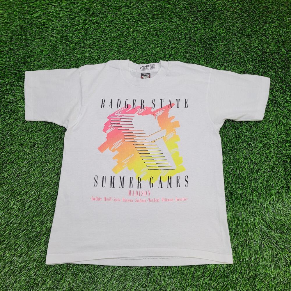 Vintage Badger State Summer Games Shirt Womens Large 19x25